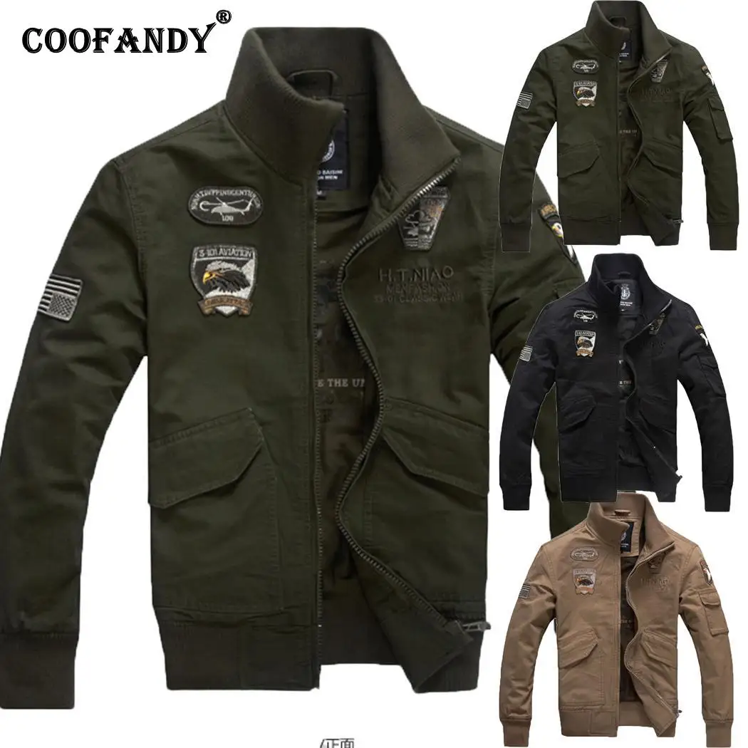 

Men Casual Stand Collar Long Sleeve Embroidery Pocket Jacket Casual, Outdoor, etc Coat Rib, Outwear Patchwork