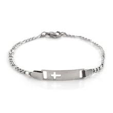 Doreen Box Мода 304 браслеты из нержавеющей стали золото/серебро Цвет Прямоугольник ажурное, с перекрестными лямками ювелирные изделия 19 см(7 4/") длинные, 1 шт