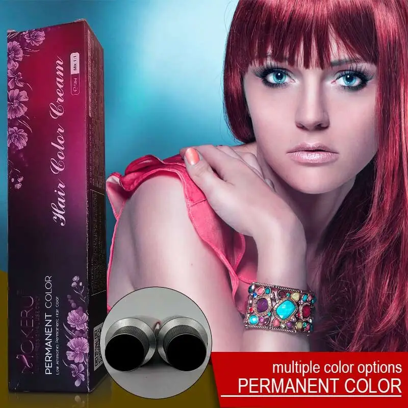 Mokeru 100ml Ammonia Free Color Cream Professional Natural Red