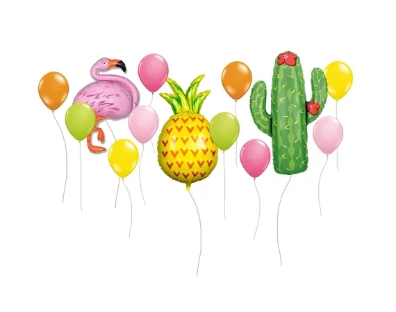 

1set Large Cactus Ballon Flamingo Pineapple Palm Tree Fruit Balloons Summer Party Kids Birthday Fiesta Taco Party Decor