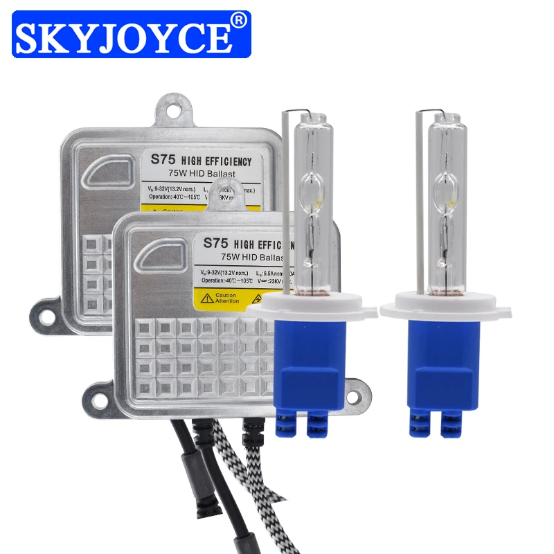 SKYJOYCE 24V 75W HID Headlight Kit Xenon H1 H11 H7 HB3 HB4 D2H HID Bulb 3000K 4300K 5000K 6000K 24V Truck Boat 75W HID Xenon Kit (17)