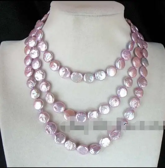 

Free Shipping >>freshwater pearl violet coin 10-11mm necklace 48