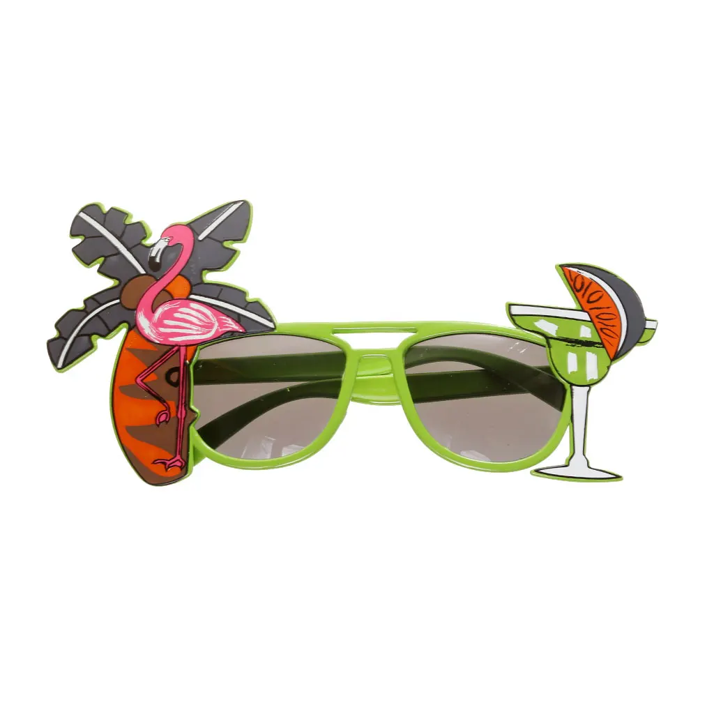 Flamingo Cocktail Palm Tree Sunglasses Glasses Novelty Tropical Beach Party