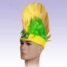 Парик Кубка мира для поклонников волос Cockscomb спортивные мероприятия ФЕСТИВАЛЬ торжества и сценические выступления головная одежда Tiaras стиль