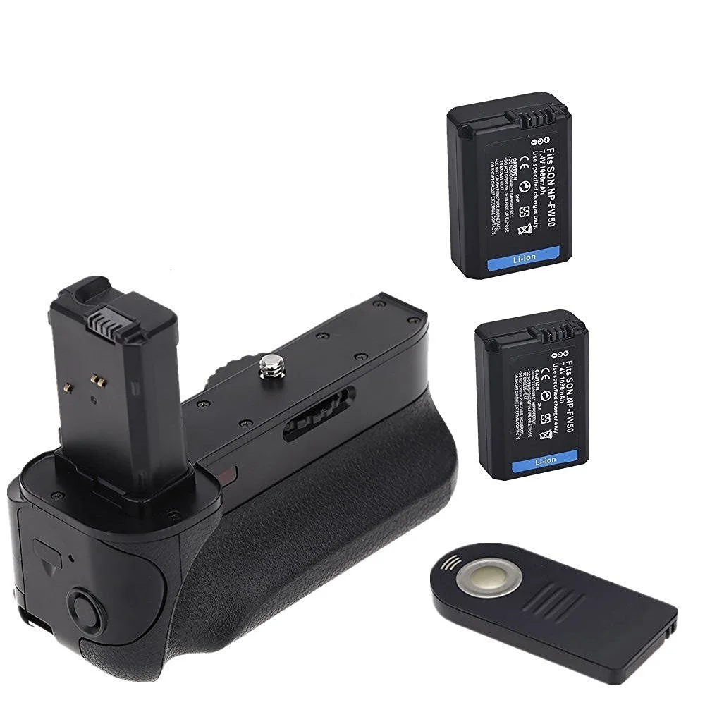 Battery Grip For Sony A7 A7R A7S Camera as BG 3CIR BG3CIR + IR remote + 2X NP FW50 1080mAh
