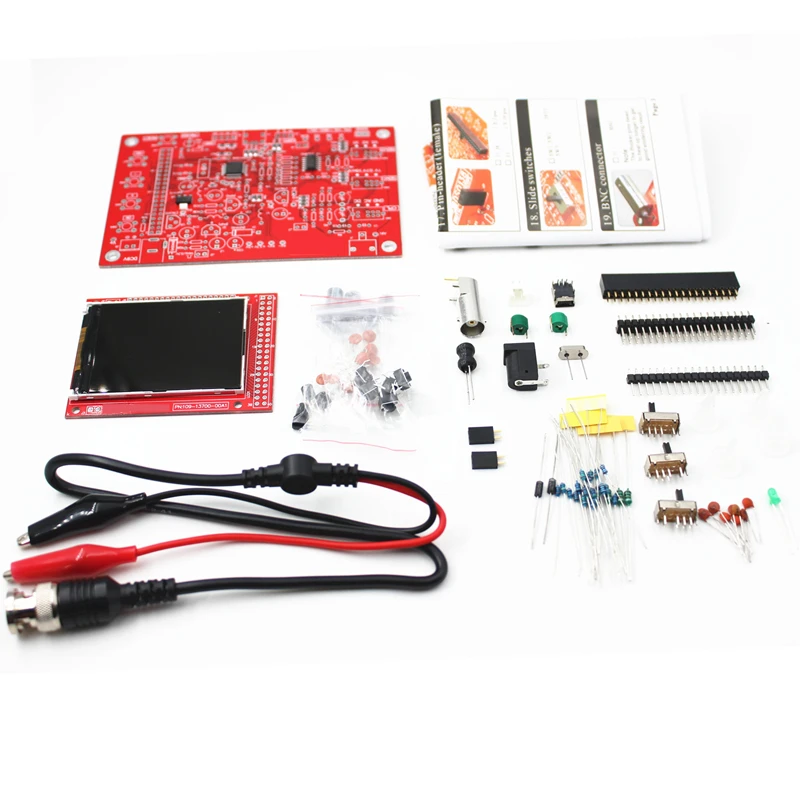 

DSO FNIRSI-138 2.4" TFT Digital Oscilloscope Kit DIY 200KHz Tester 1Msps Bandwidth Probe Electronic Production Suite