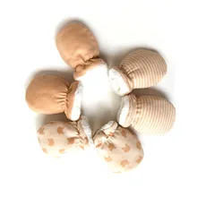 Милый толстый теплый флис с героями мультфильмов, теплые зимние перчатки для маленьких мальчиков и девочек, варежки для новорожденных 0-12 месяцев