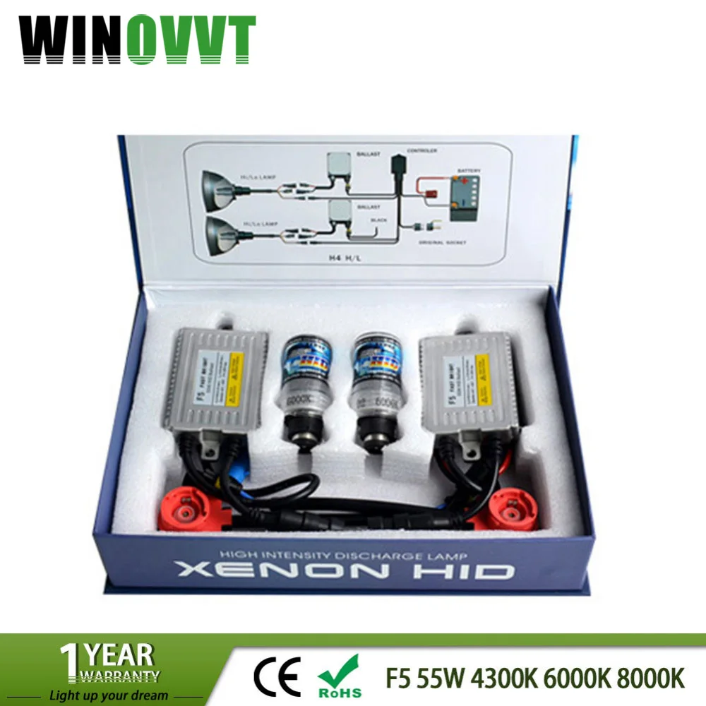 D2s d2c xenon F5 12v 55w Комплект 4300K 6000K 8000K ксеноновый 4300k Автомобильная ксеноновая лампа D2S