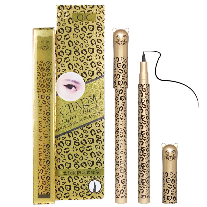 

1PC Black Eyeliner Long-lasting Waterproof Liquid Eye Liner Pen Pencil Leopard Leopard Style Professional Makeup Cosmetic Tool