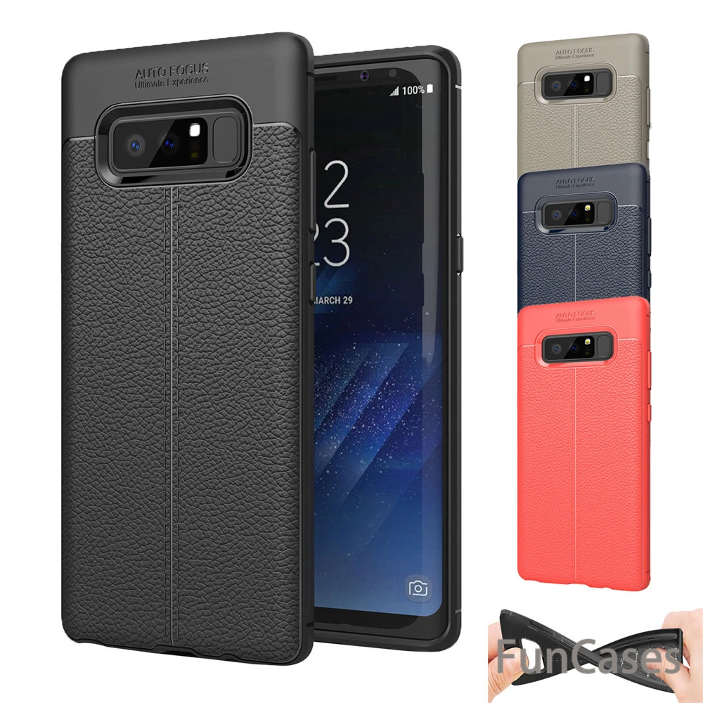 For Samsung Galaxy Note 8 Case Luxury Leather TPU Silicone back Cover Case For Samsung Galaxy