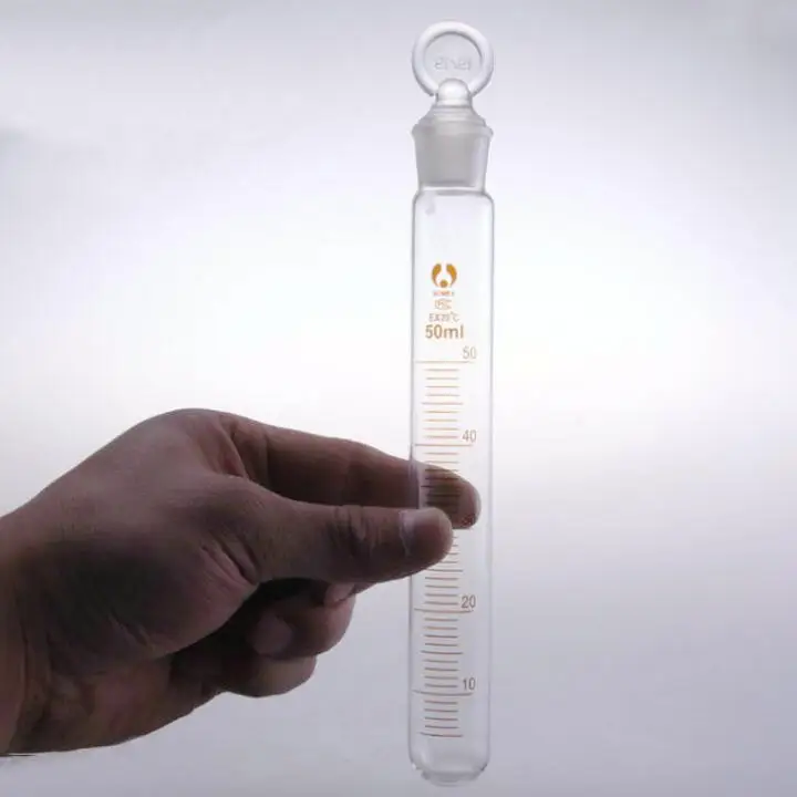 5pcs/lot 50ml Round bottom Glass Test Tube with scale line graduation and stopper for kinds school labware | Канцтовары для офиса