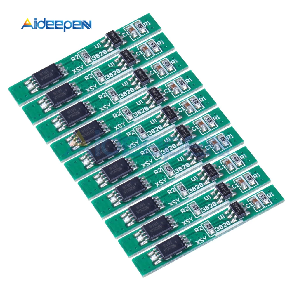 

10Pcs Lithium Battery Protection Board 1S 3.7V 2.5A Polymer BMS PCM PCB Over Charge Discharge Li-ion Protect Module