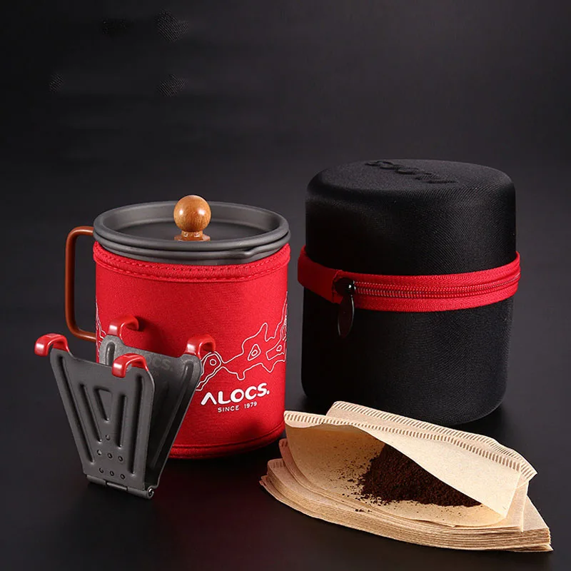 1set 200ml Outdoor Drinking Coffee Tea Cup Pot Portable Camping Travel Tumbler Stainless Steel Durable portable folding pu cup pink 200ml