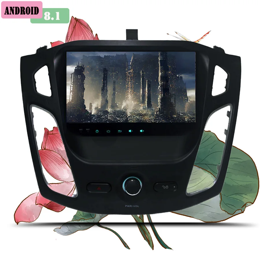 Best 2 din Android 8.1 Octa Core Car DVD Player GPS Navi for Ford Focus 2012 -2015 with Audio Radio Stereo Head Unit Free Map 1