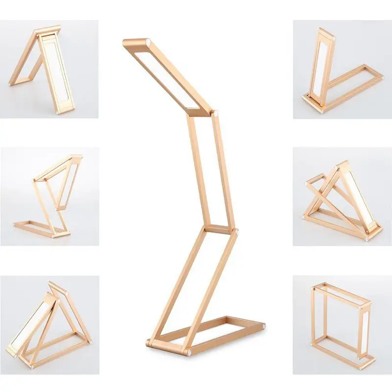  USB Rechargeable LED Long Arm Desk Lamp Portable Dimmable LED Table Lamp Aluminum Alloy Foldable Lo - 32863948052