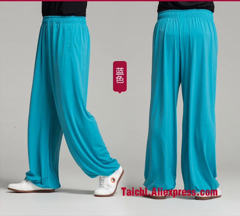 Тайцзи брюки для мужчин и женщин домашняя одежда брюки для занятий кунг-фу боевое искусство штаны для йоги