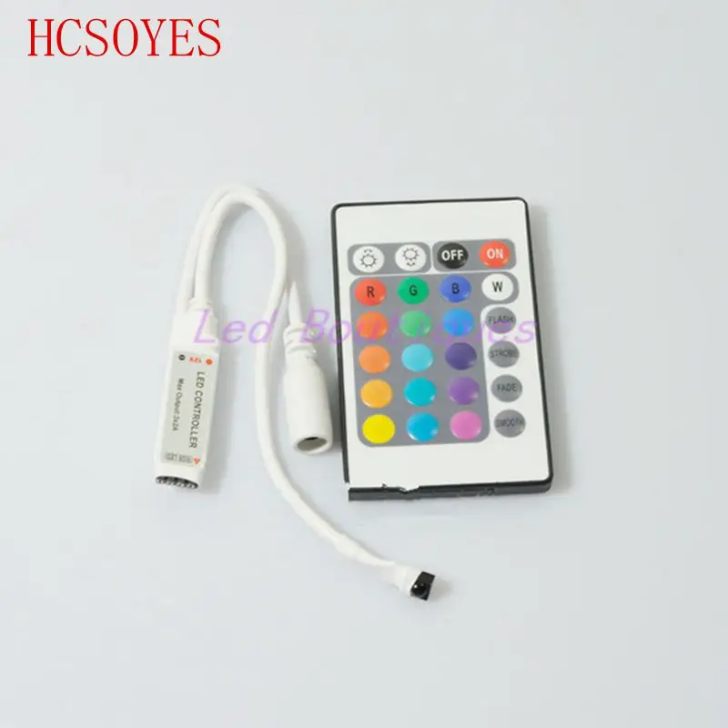 DC 12V 24Key Mini IR Remote wireless RGB LED Controller For 3528/5050 Strip | Лампы и освещение