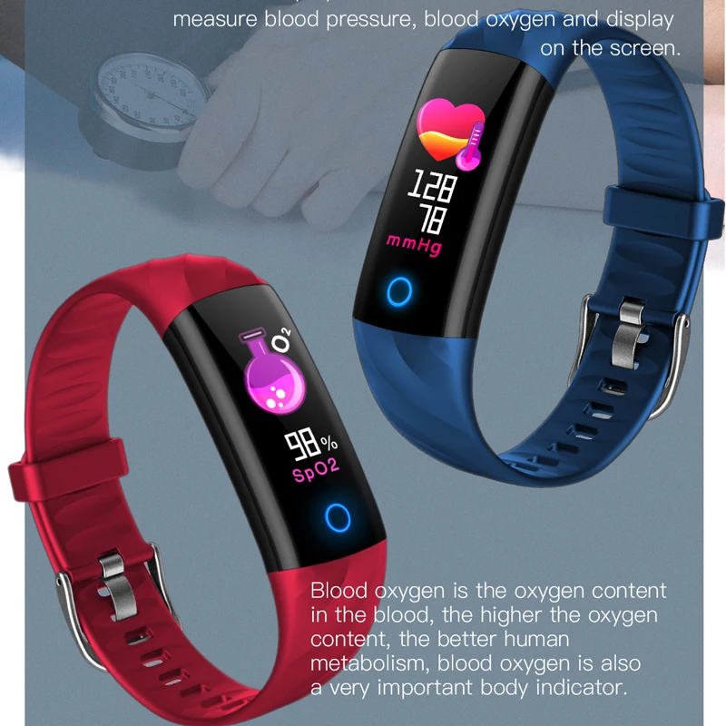 BANGWEI Smart Sport Watch IP68 Depth Waterproof Wearable Swim Smart Watch Tracker Blood Pressure Heart Rate Monitoring Pedometer