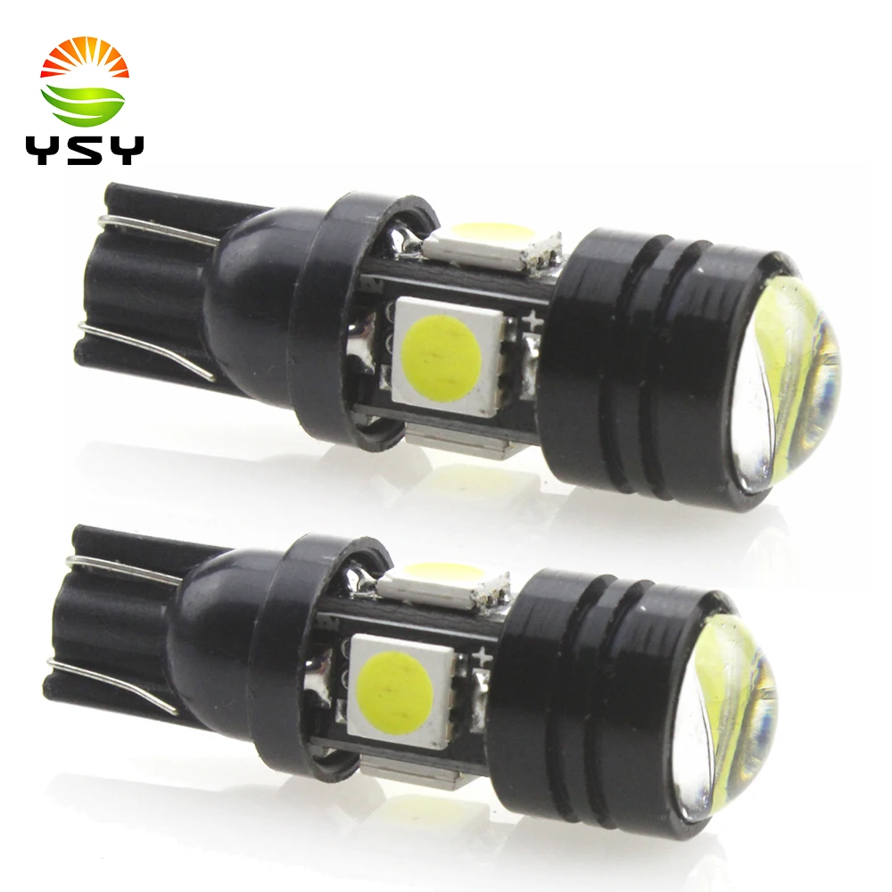 

YSY Car Lights T10 5050 4SMD + 1.5W W5W 194 168 LED Clearance Lights 12V White Amber Blue Red Automobile Lens Light scatter Bulb