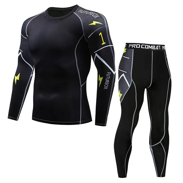 New Model Thermal Underwear  Men Sets Compression Sweat Quick Drying Long Johns fitness bodybuilding shapers 1