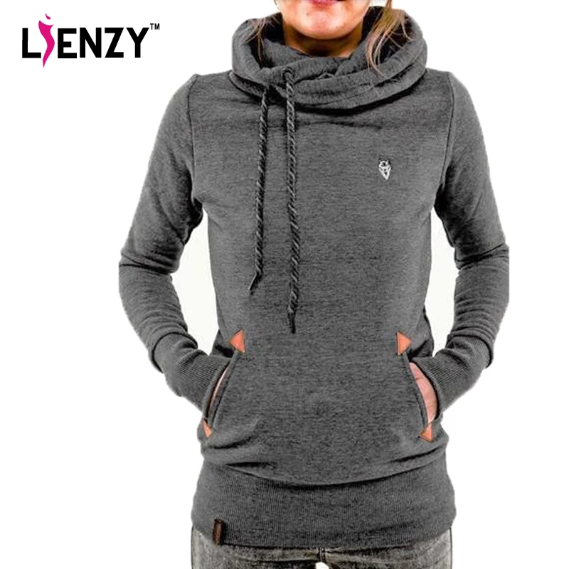 2015 Winter Women Sweatshirt Hoodies Fashion Solid Long Sleeve Pocket Pullovers Slim 2015 Brand Tracksuits Women Clothes
