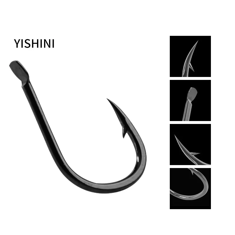 GUGUFISH 100Pcs/Lot #1 -#12high Carbon Steel Fishing Hook barbed hook Fishing Tackle sharp Durable Pesca Fishhooks