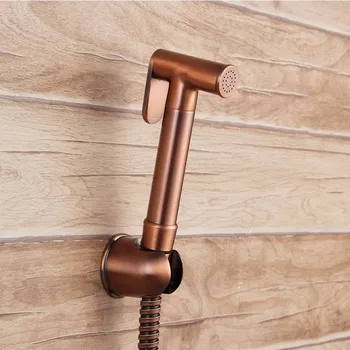 

With 7/8*7/8*1/2 T-adapter Red bronze Antique Copper brass Sprayer hand held toilet bidet spray shattaf toilet shower jet set