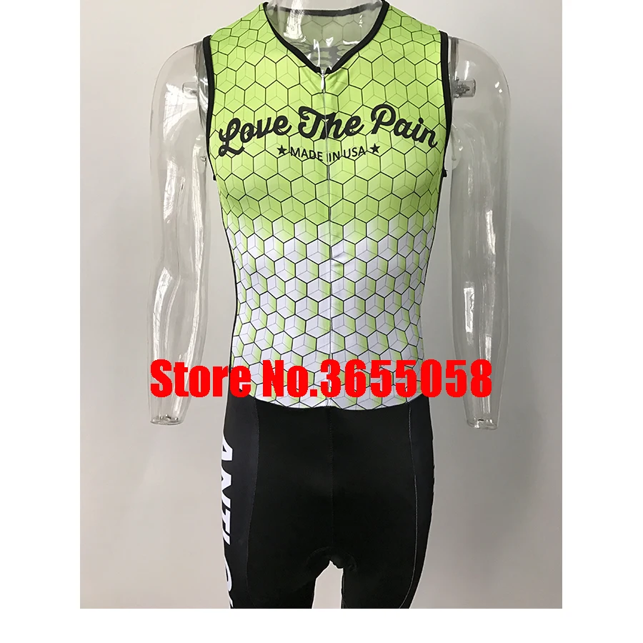 الحب الألم 2019 برو فريق بدلة ترايثلون الرجال أكمام الدراجات جيرسي Skinsuit بذلة مايوه الدراجات روبا ciclismo مجموعة