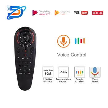 

G30 Voice Remote Control 2.4G Wireless Air Mouse Microphone Gyroscope 33 Keys IR Learning for Android Tv Box for x96max T95Q