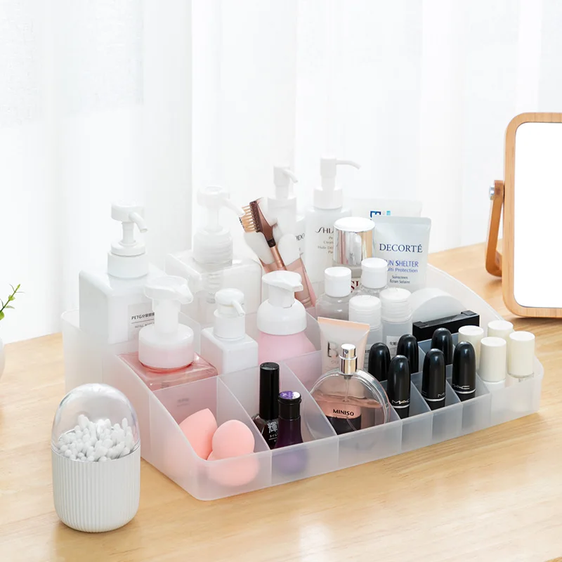 

BNBS Makeup Organizer Plastic Container Storage Box Lipstick Holder Organizer For Cosmetic Transparent Box