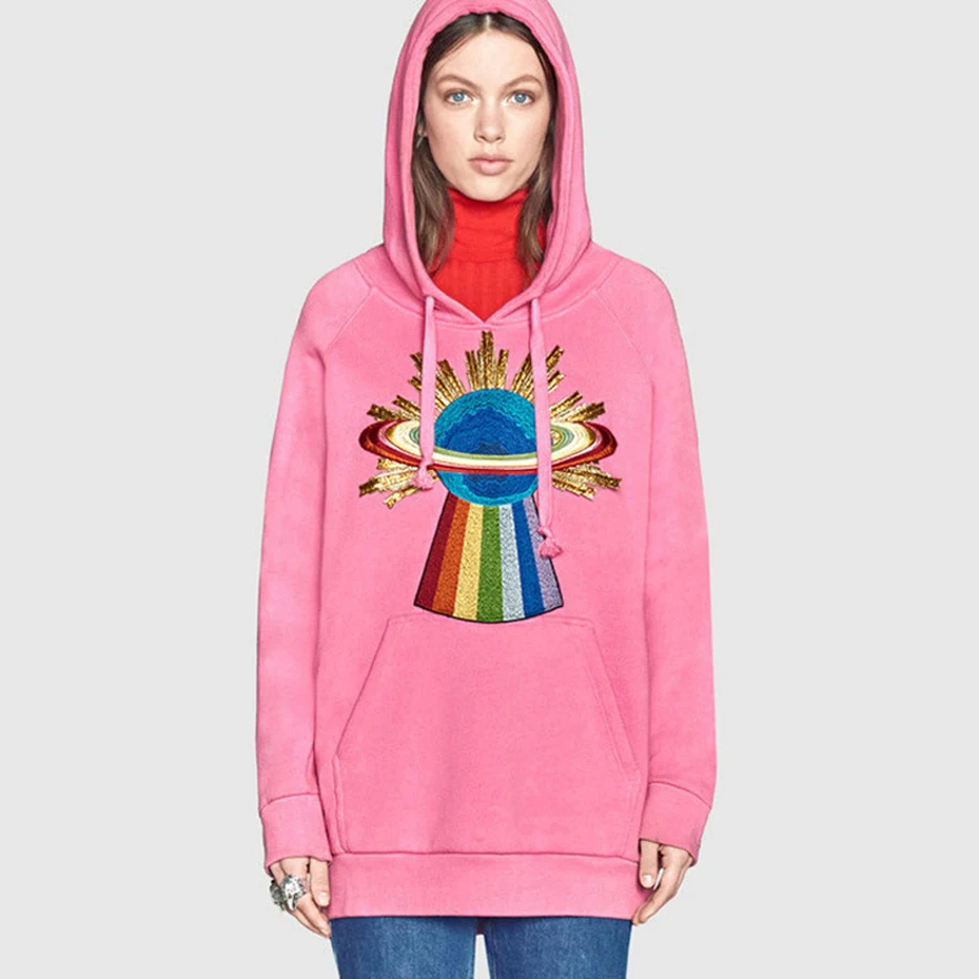 pink planet hoodie