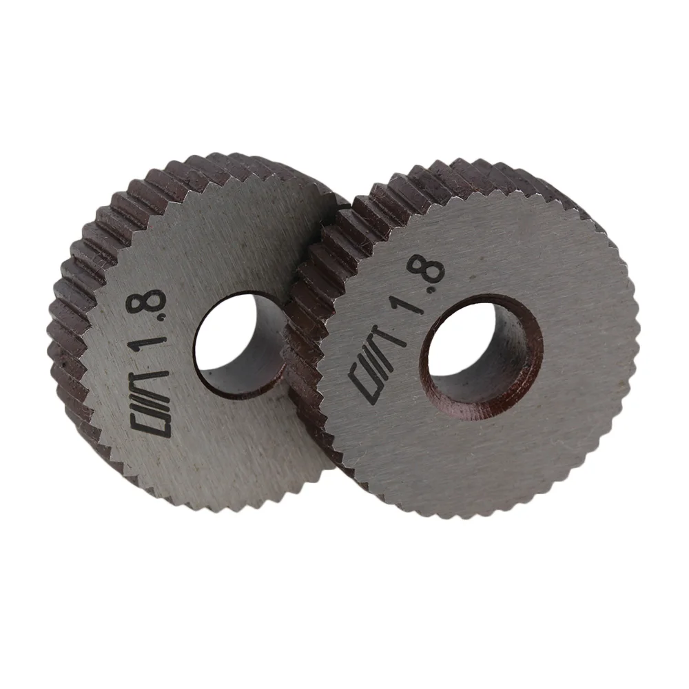 

2pcs Single Straight Coarse Pattern 1.8mm Pitch Linear Knurling Wheel Steel
