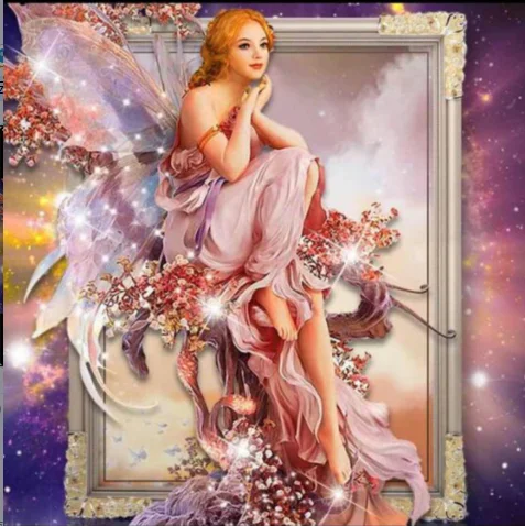 

5D DIY Diamond Embroidery Angel girl Cross Stitch Diamond painting landscape European Home Decor Christmas gift