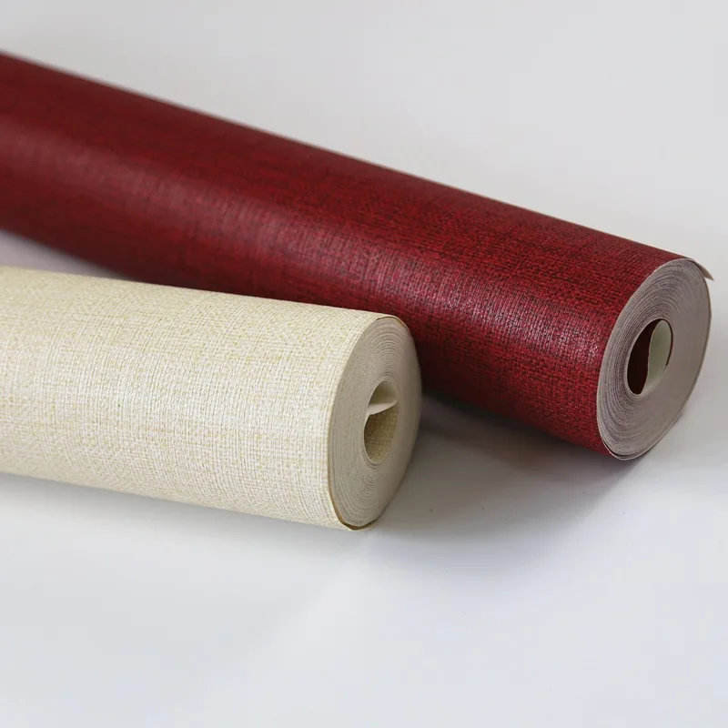 

Modern Solid Color Wall Papers for Living Room,Hotel Room Creamy White Red Waterproof Wallpaper Roll For Tea House Bedroom