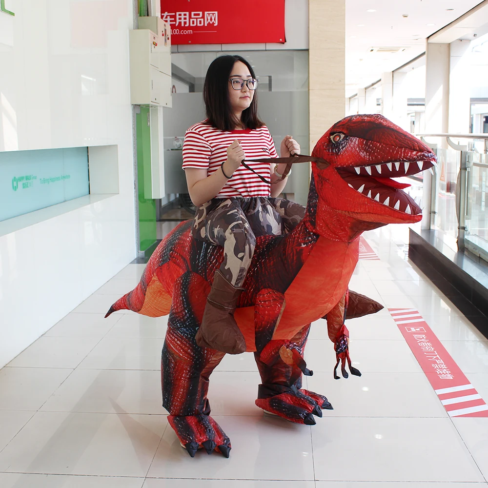 Новинка надувной костюм динозавра T Rex Парк Юрского периода динозавр косплей для