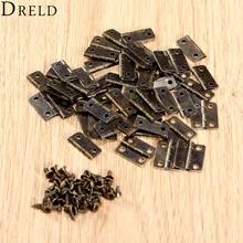 Bisagras de bronce antiguo/gabinete dorado, accesorios de muebles, cajas de joyería, pequeños accesorios de muebles de bisagra para armarios, 50 Uds., 16x13mm