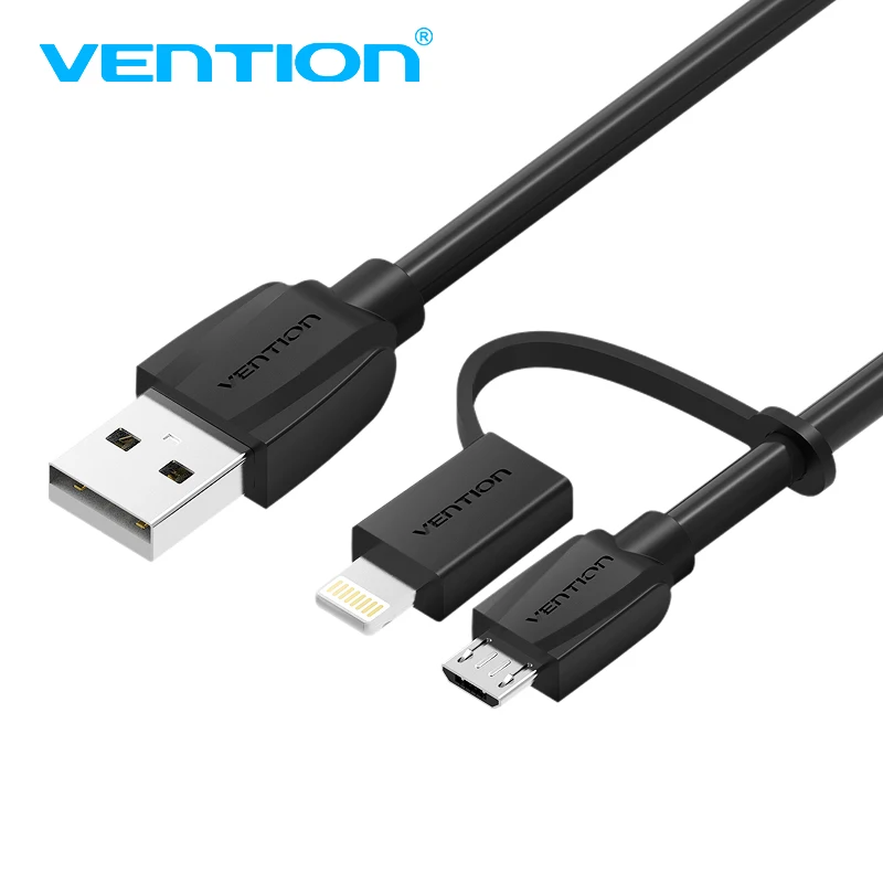 Buy Vention 2 in 1 8Pin USB to Micro USB Cable Data Charging Cable For iPhone