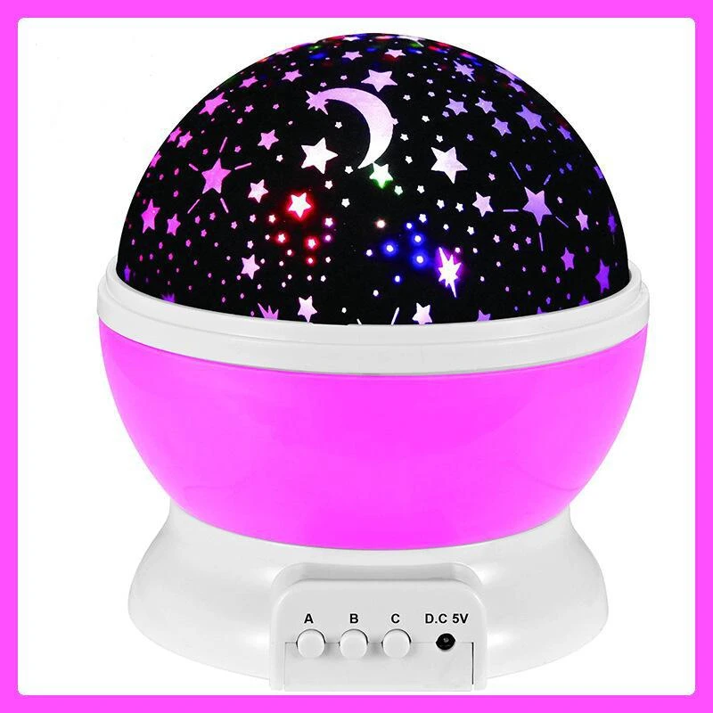 Night Lights for kids, Lizber Starry Night Light Rotating Moon Stars Projector,Romantic Night Lighting Lamp for kids