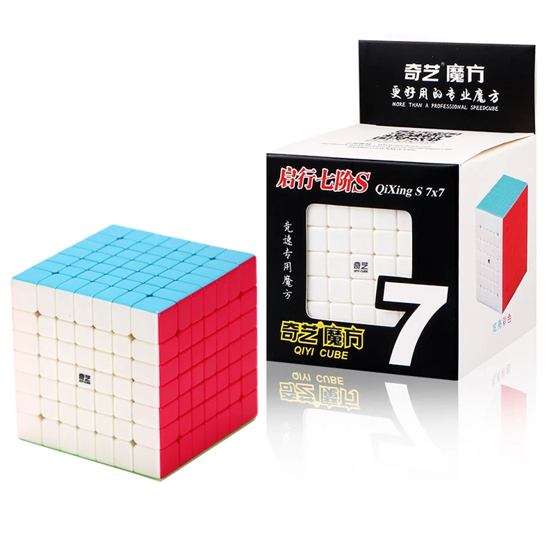 Qiyi Mofangge QiXing 7x7x7 куб черный магический куб без наклеек 7x7 головоломка 7 слоев Cubo профессиональные Развивающие игрушки для детей подарок