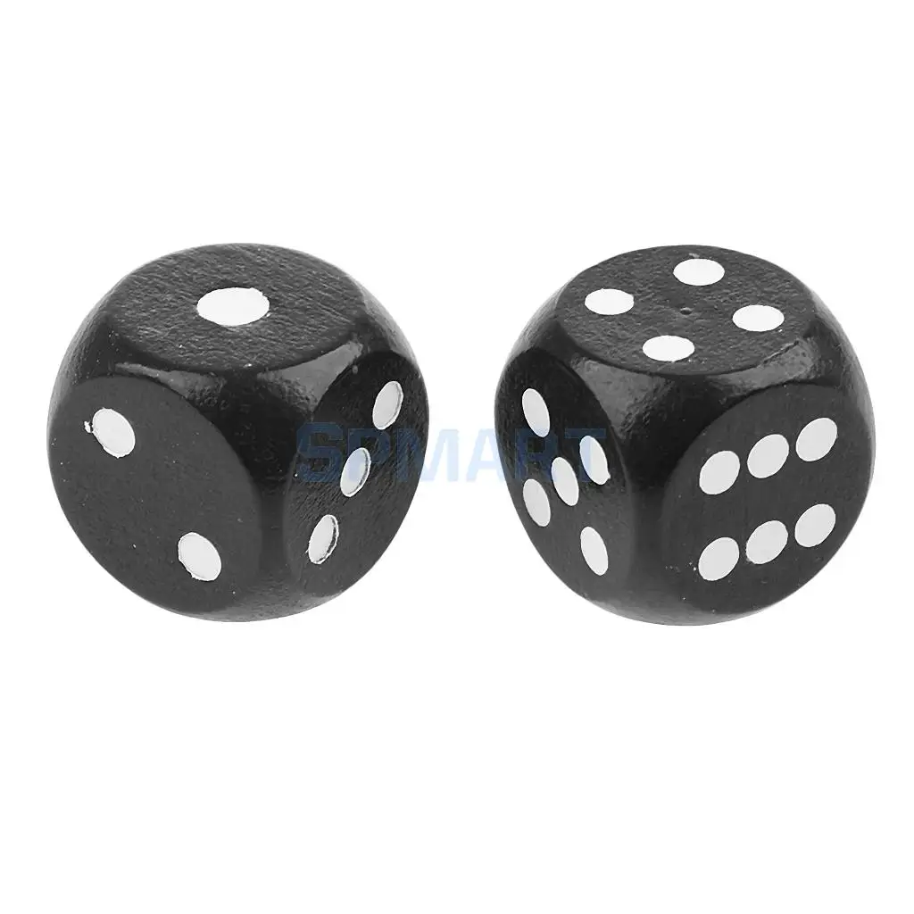 10Pcs Natural Wooden Six Sided Dice Dotted for Dungeons and Dragons Table Games Role Play Game Novelty Toys Gift