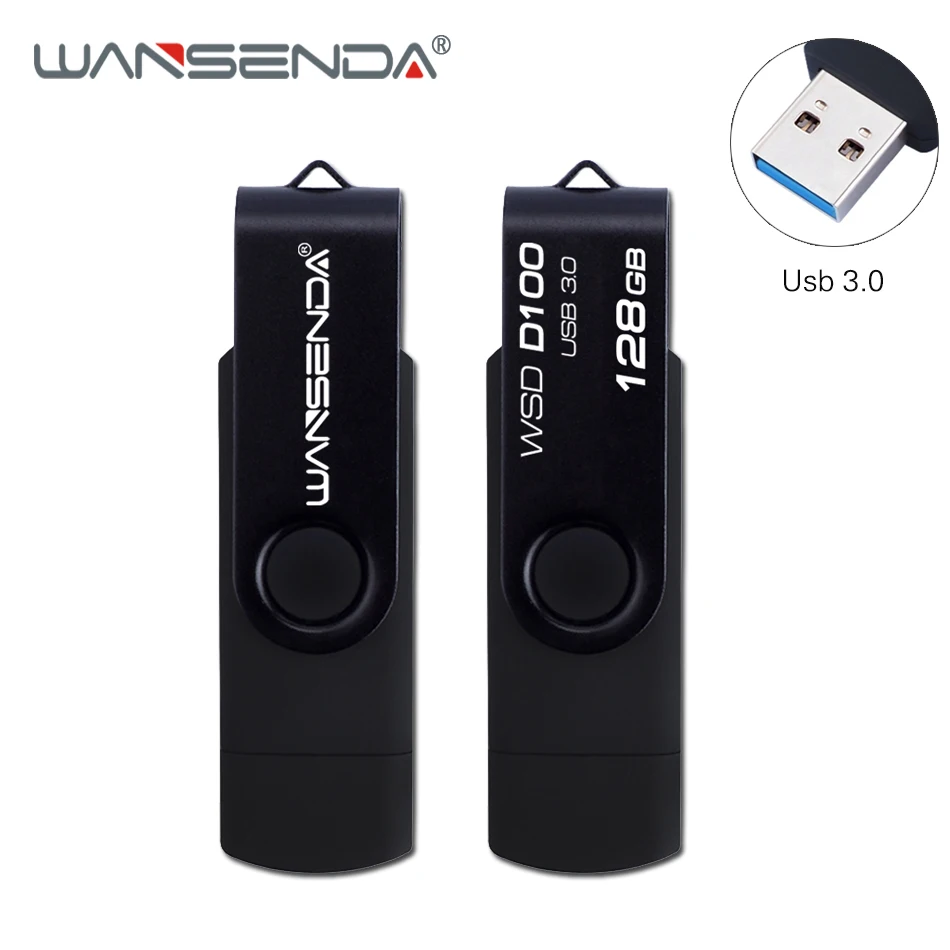 

WANSENDA Usb 3.0 OTG Pen Drive High Speed USB Flash Drive for Android/PC Pendrive 256GB 128GB 64GB 32GB 16GB USB 3.0 Flash Drive