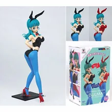 Buy New Arrival 22cm Dragon Ball Bulma Bunny Girl change Colour PVC Action Figure toy model doll Free Shipping