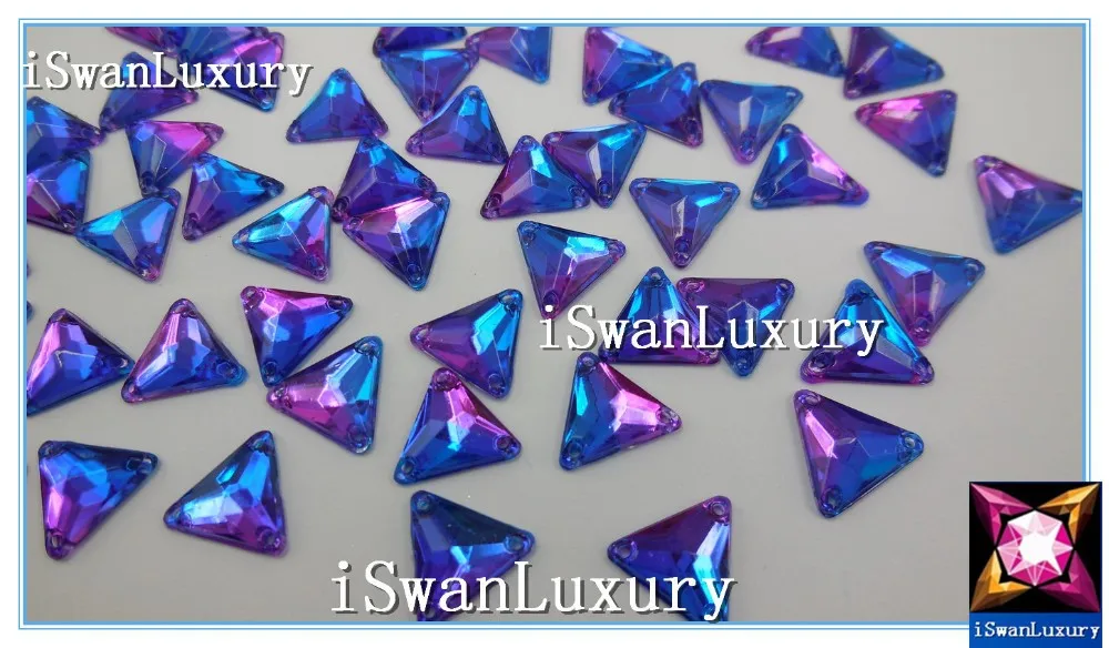 Для богини треугольник Королевский Фиолетовый 12 мм кристаллы свободные бусины ручной работы стразы камни пришить для швейные Стразы бусины камни