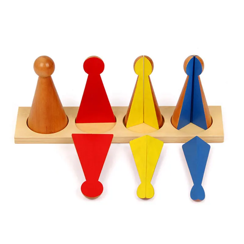 Wooden Educational Fraction Montessori Materials Preschool Montessori Math Toys For Children