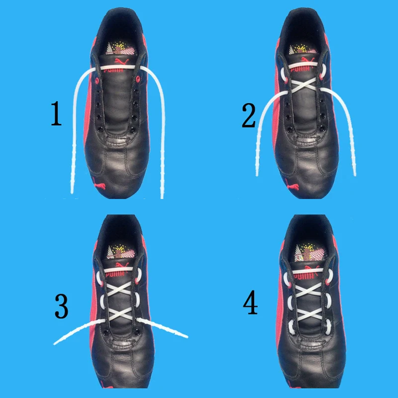 1 Pair Easy-soft Silicone Lace Sports Shoes Without Fastening Lace-line Cable Running sy Personality Lazy Shoelaces high Tensile