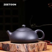 250cc аутентичный китайский чайник для заварки чая чайник из красной глины мастер ручной работы Китай здоровья чайный набор кунг-фу Zisha черный Mud Puer Banyue Dong Piao Pot