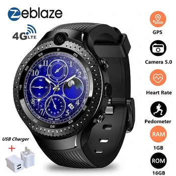 

New Zeblaze THOR 4 Dual 4G Smart Watch Phone 5.0MP Dual Camera Android Watch 1.4" AOMLED GPS/GLONASS 1GB 16GB Smart Watch Men