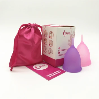 

10Pcs/Lot S/L Copa Menstrual De Silicona Medica Lady Menstrual Cups Reusable Silicone Period Tampon Cup