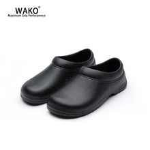 WAKO Men Chef Shoes Non-Slip Restaurant Kitchen Safety Work Shoes Anti-Skid Women Cook Shoes Slip On Hotel Surgical Shoes 9031