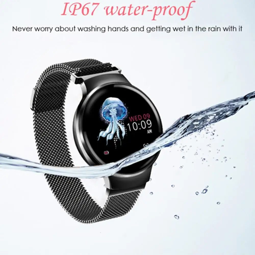 

H5 Women's Bluetooth Fitness Tracker Color Touch Screen Waterproof Watch All-Day Heart Rate Activity Period Tracking Smart Watch